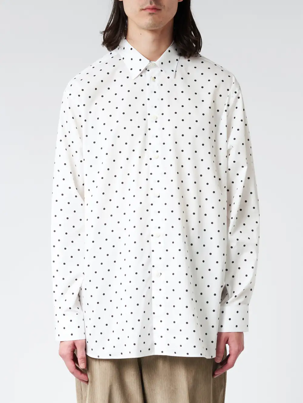 Men's Poplin Dot Print Shirt