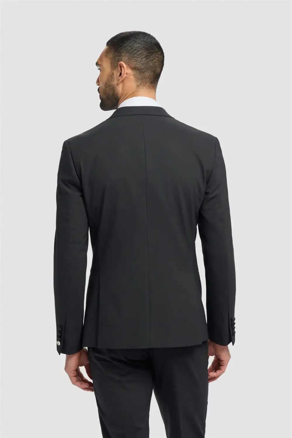 Men S Black Double