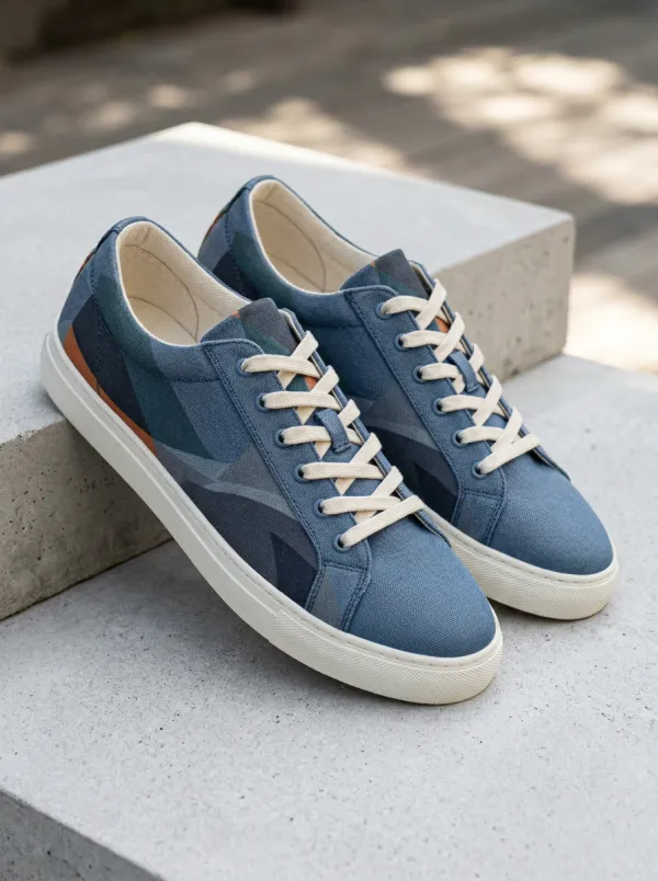 Camouflage Geometric Canvas Sneakers