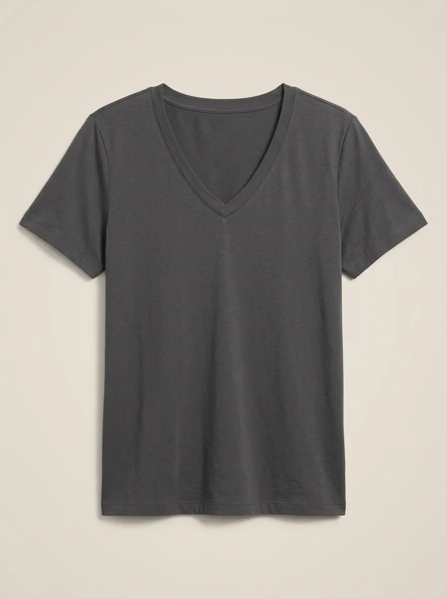 Women's Short-Sleeve Regular-Fit V-Neck T-Shirt