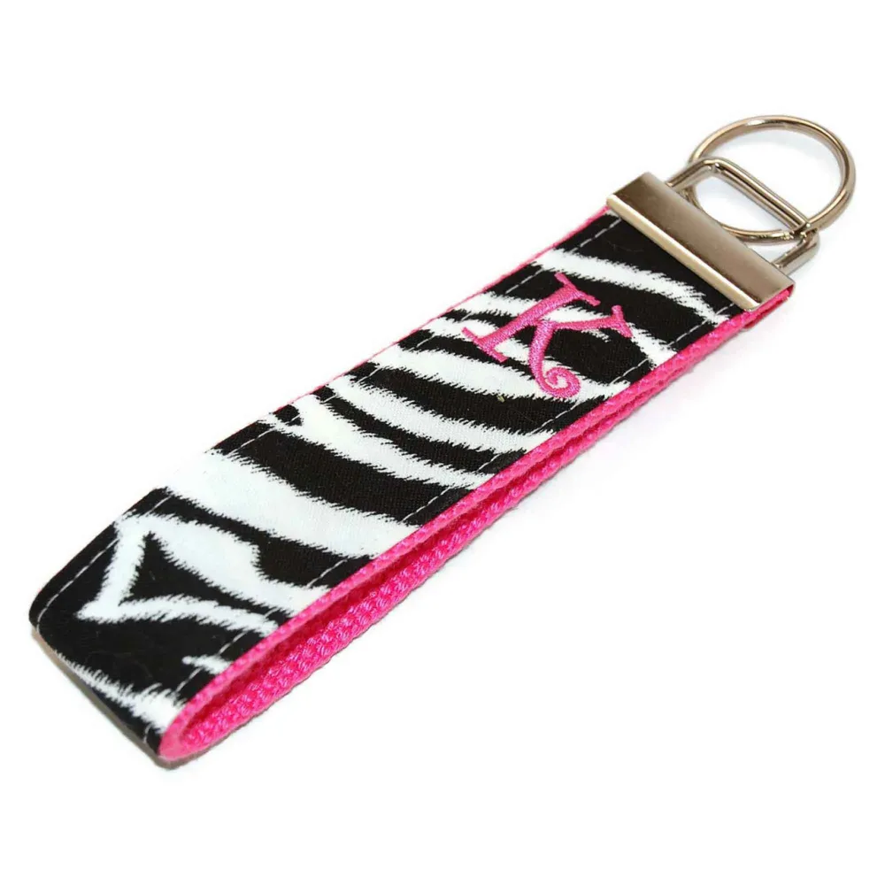 Zebra Print Charming Keychain
