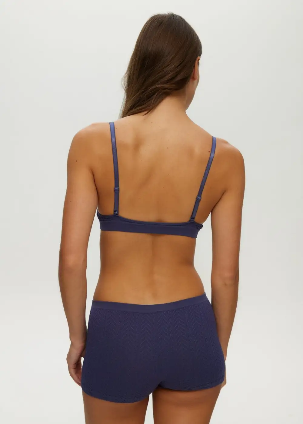 Seamless Cable Texture Scoop Bralette