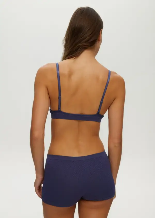 Seamless Cable Texture Scoop Bralette
