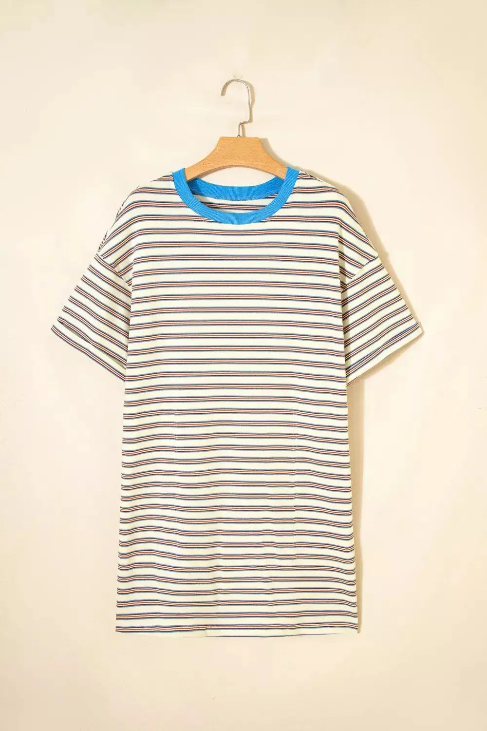 Striped Drop Shoulder Mini Dress