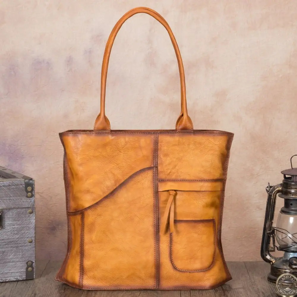 Large Capacity Leather Tote Bag