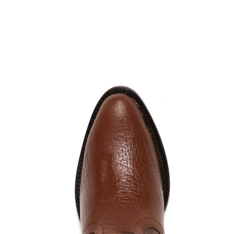 Men's Round Toe Leather Ankle Boots