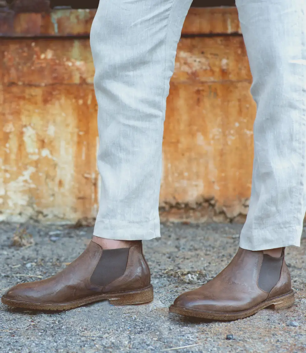 Men's Slip-On Leather Crafted Everyday Ankle Boots