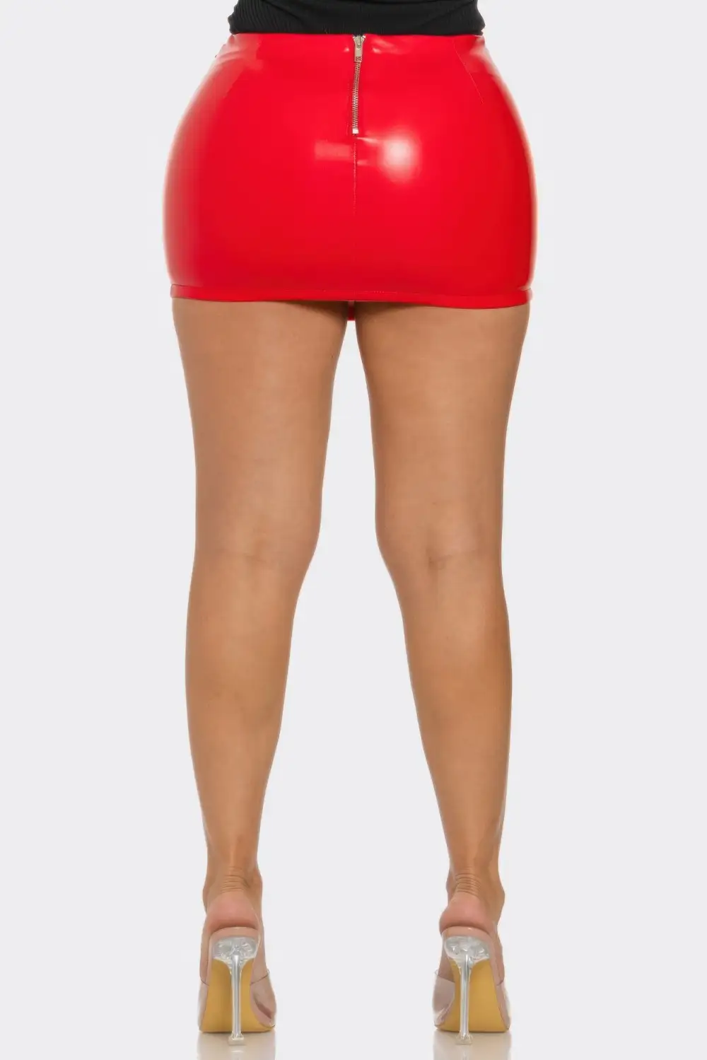 Airy Faux Leather Skirt