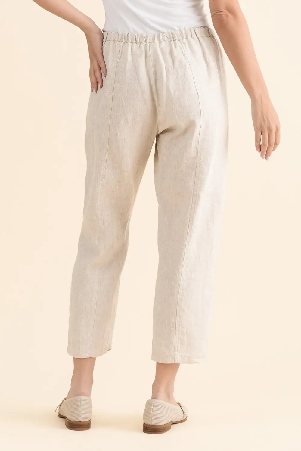 Linen High Rise Drawstring Pants