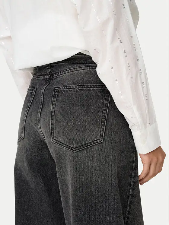 Straight Wide Leg Cropped Jeans