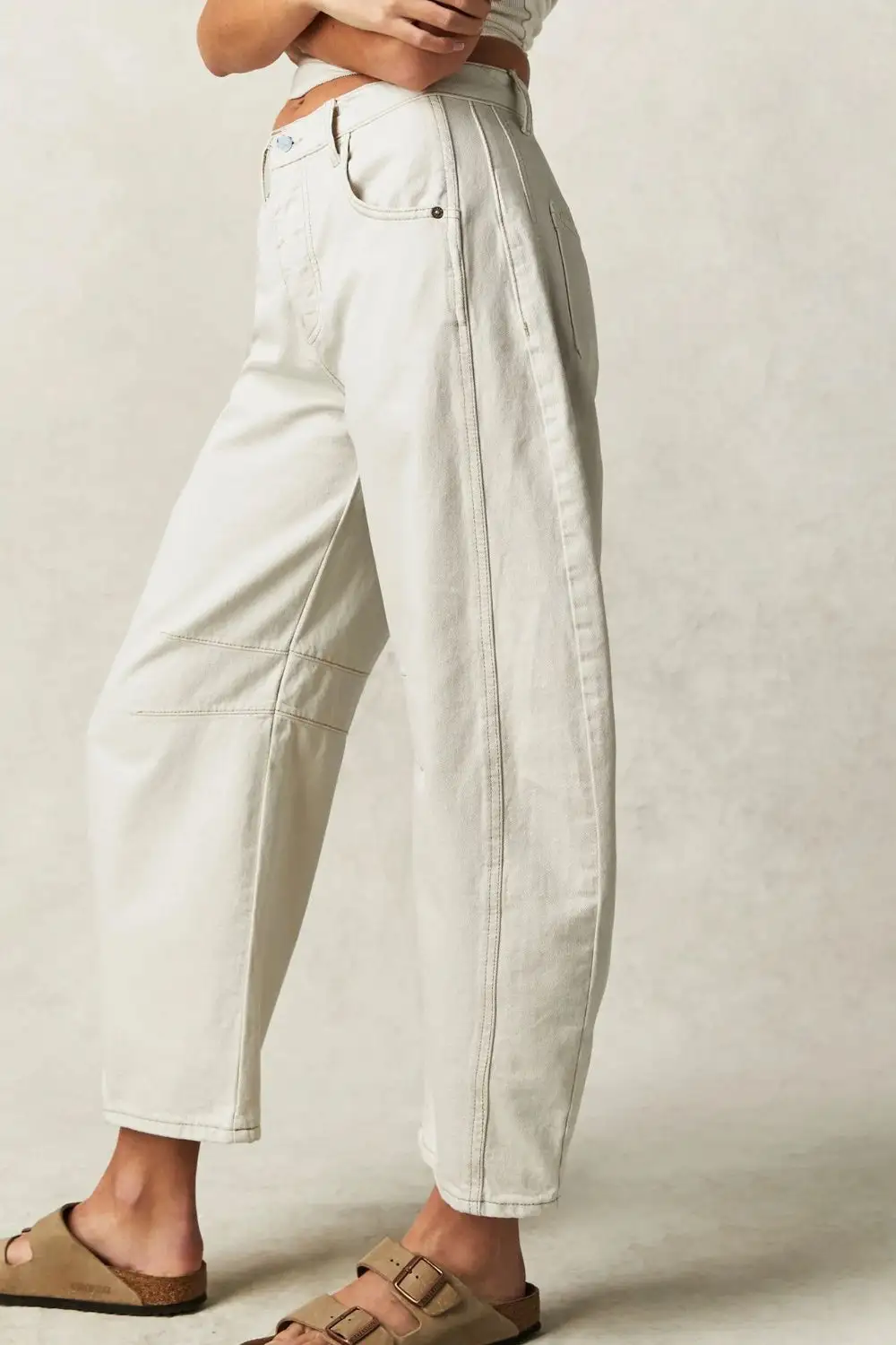 Tiered Relaxed Fit Denim Jeans