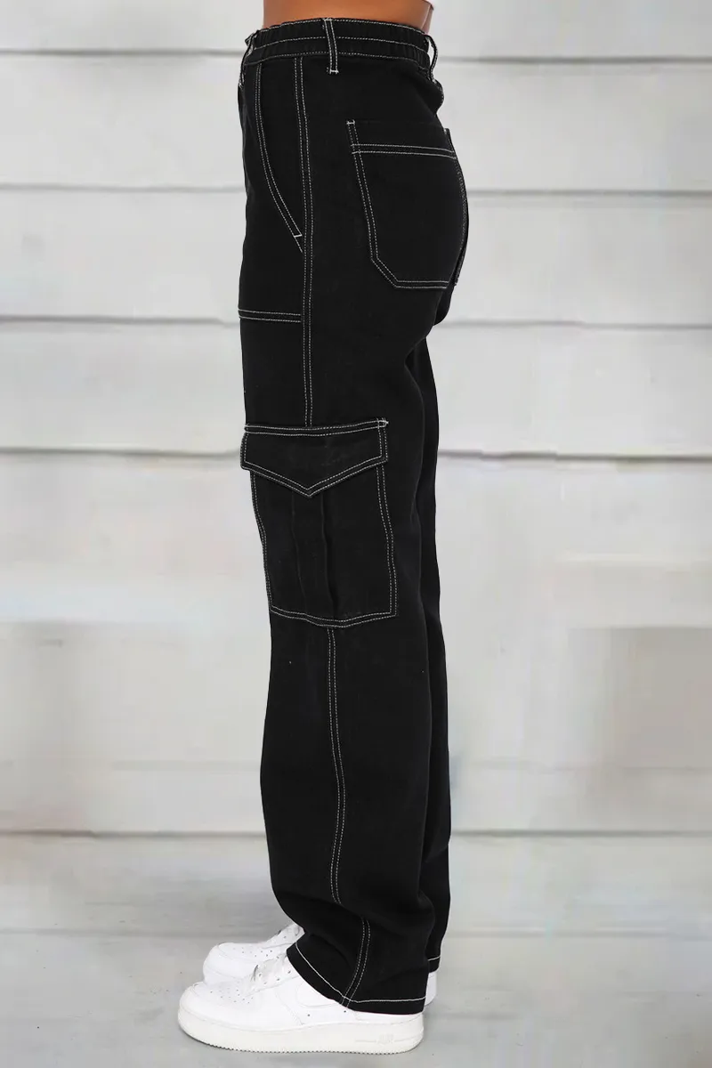 Flap Pocket Zip Fly Jeans