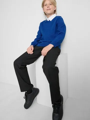 7-15yrs | 2pk Unisex Cotton Rich V-Neck School Jumpers