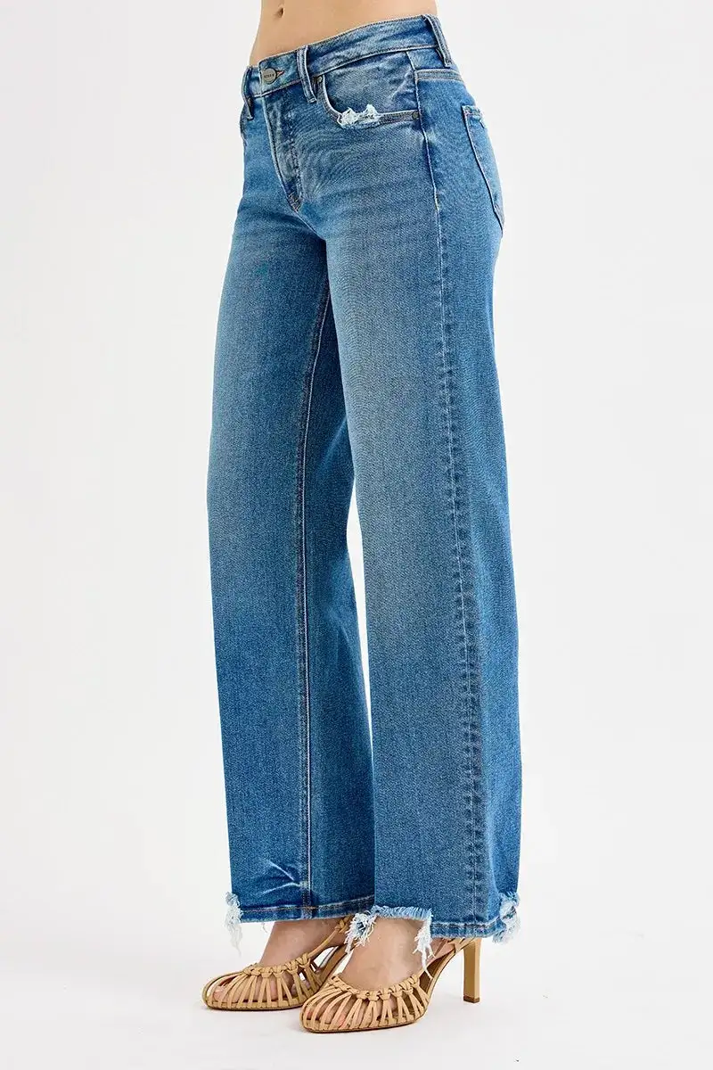 Clean Mid Rise Denim Jeans
