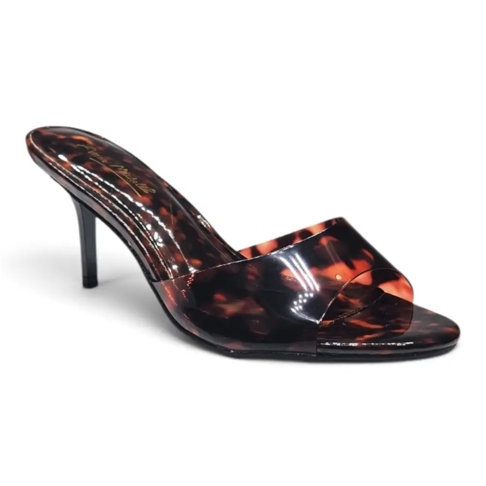 Paris One Band Open Toe Mule Heels