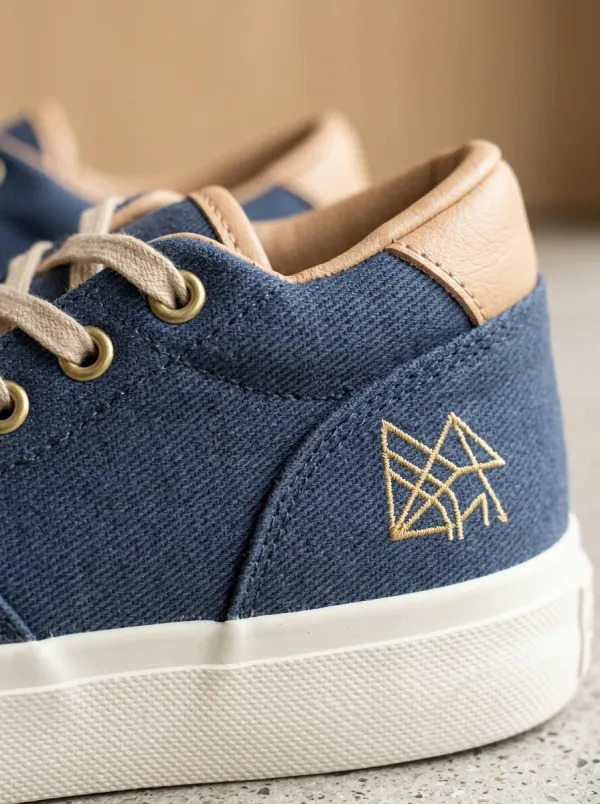 Modern Geometric Minimalist Look Men's Canvas Shoes