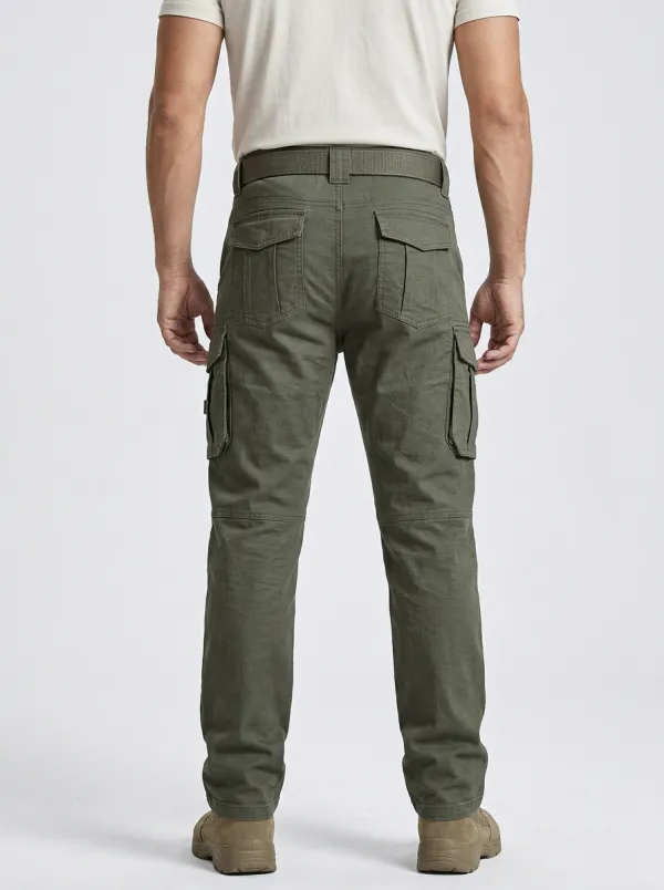 Mobility-Focused Multi-Pocket Workwear Cargo Pants for Outdoor Layering