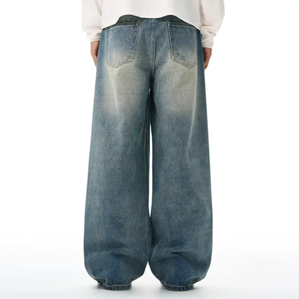 Modern Wide Leg High Rise Denim Jeans