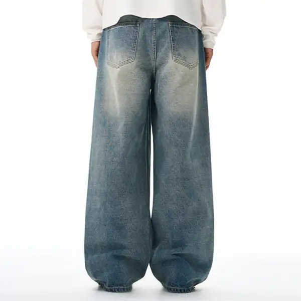 Modern Wide Leg High Rise Denim Jeans