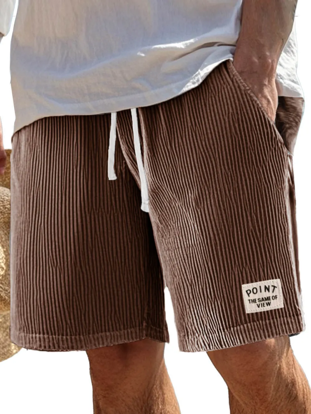 Ribbed Knit Pocket Shorts