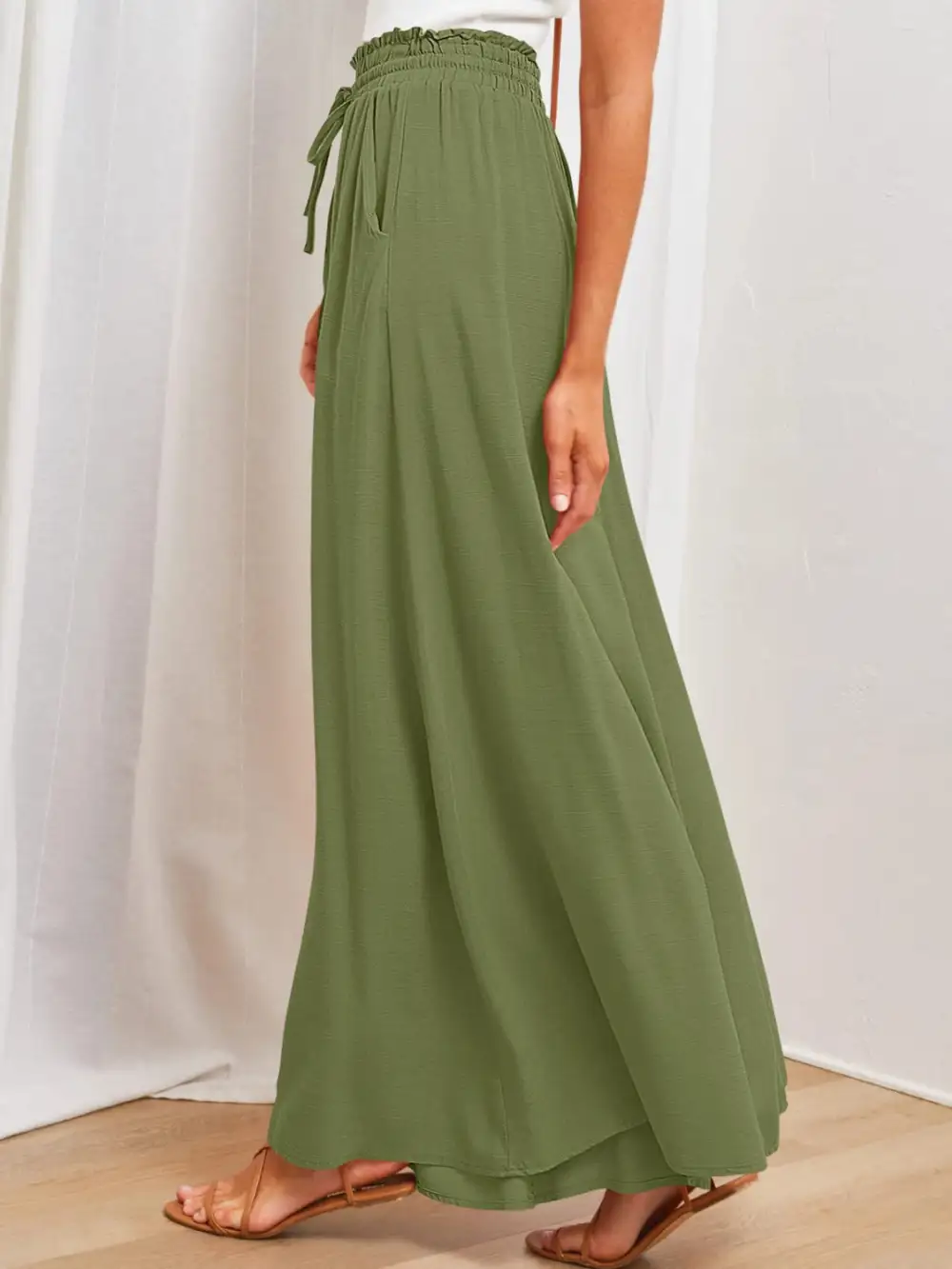 Wide Leg Pocket Pants