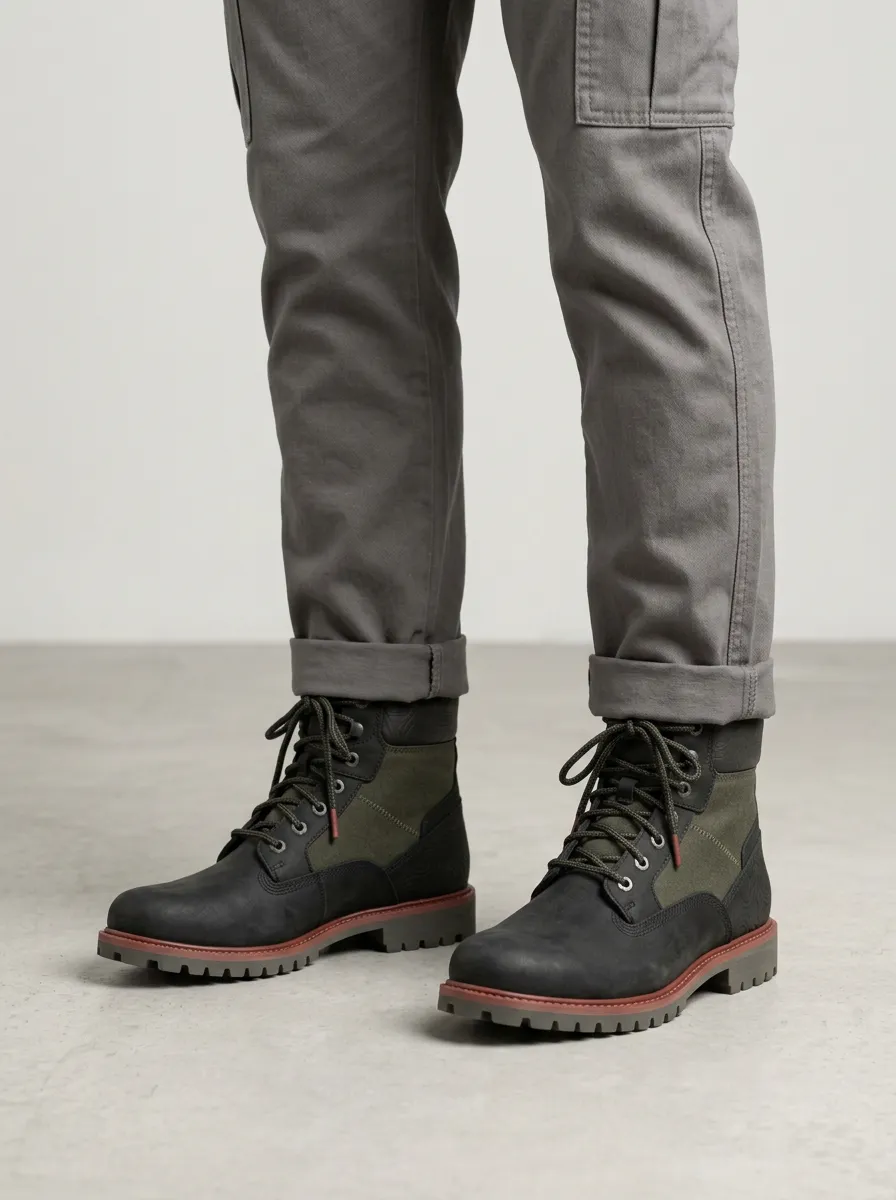 Unisex Modern Outdoor Adventure Topographic Pattern Print Work Boots