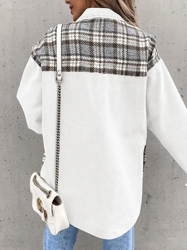 Button-Down Lapel-Collar Collared Denim Jacket