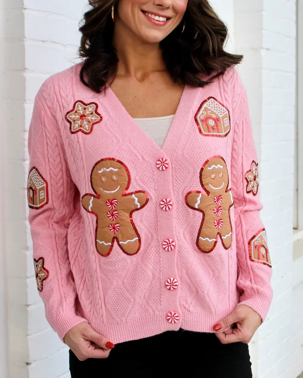 Cable Knit Ribbed Button Front Cardigan