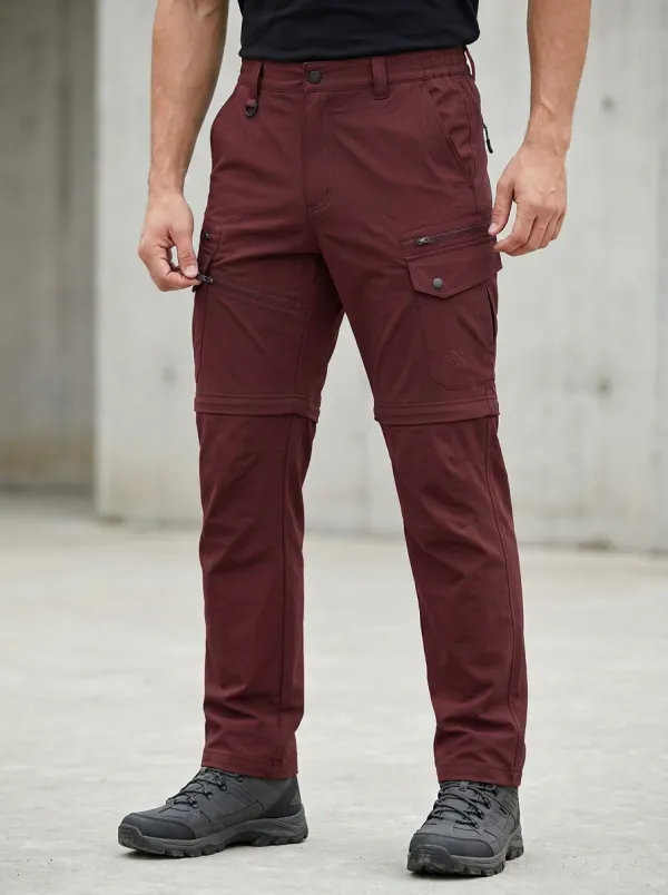 Men's Outback Utility Multi-Pocket Waterproof Zip-Off Tactical Cargo Pants