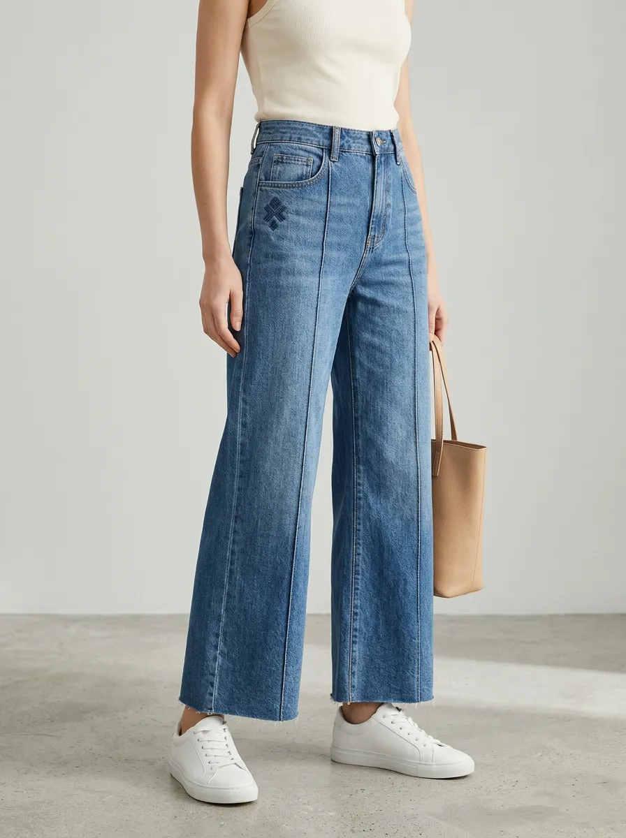 Women's Wide Leg Casual Denim Jeans