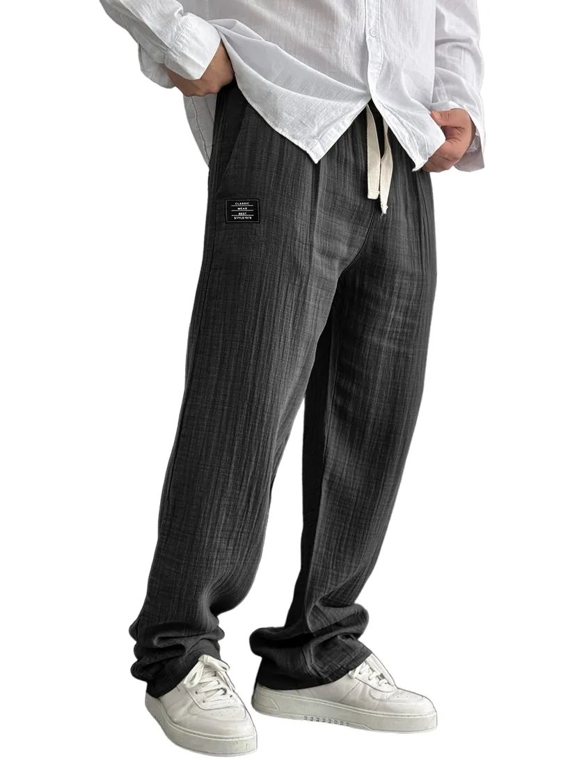 Cotton Linen Drawstring Trousers