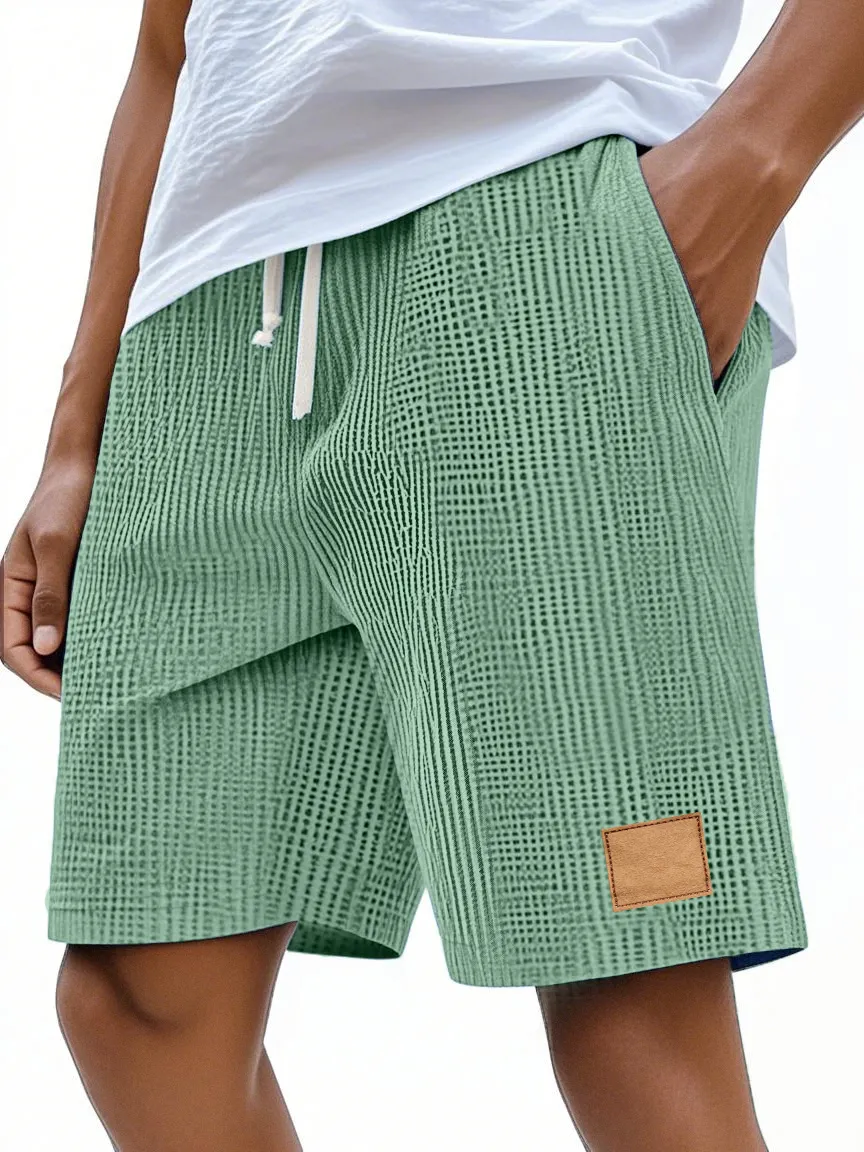 Textured Knit Relaxed Shorts