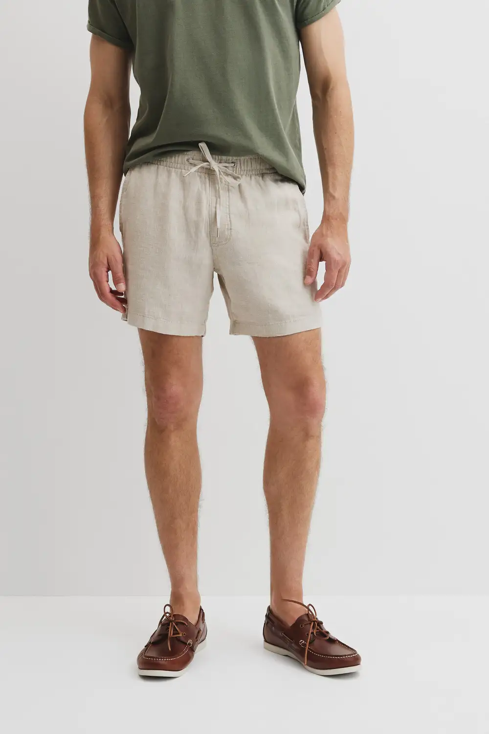 Men's Structured Drawcord Linen Shorts