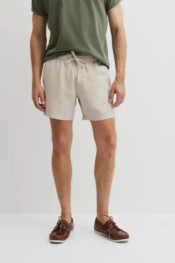 Men's Structured Drawcord Linen Shorts