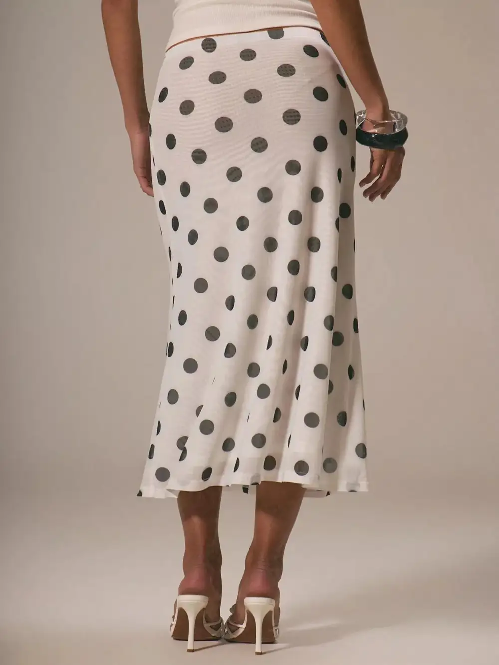 Everyday Polka Dot Midi Skirt