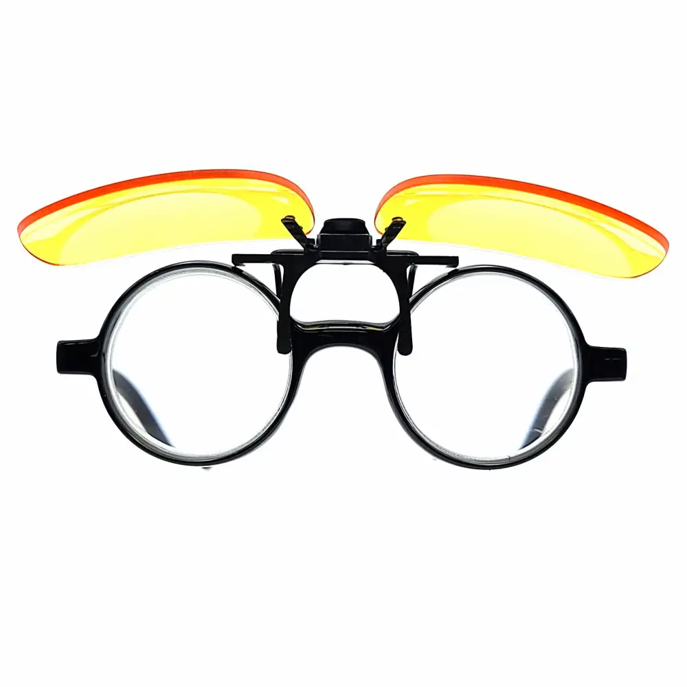 60mm Navigator Yellow Lens Flip-Up Clip-On Sunglasses