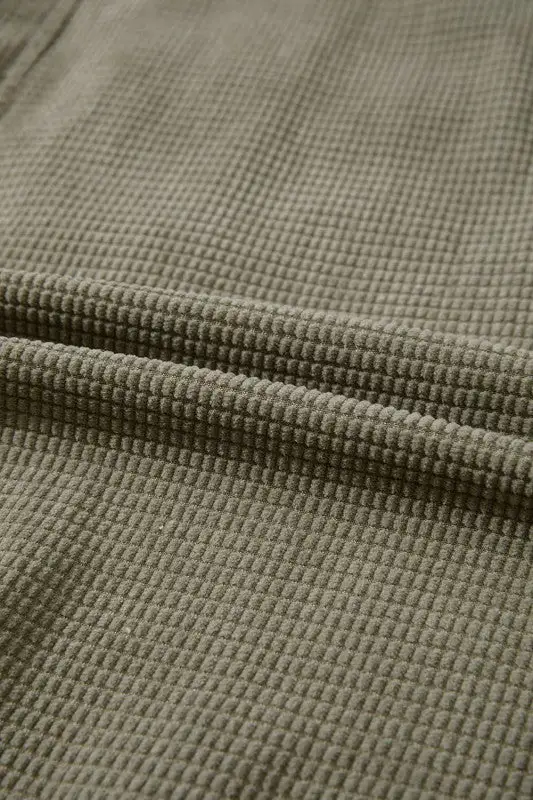 Textured Knit Pocketed Drawstring Hooded Jacket