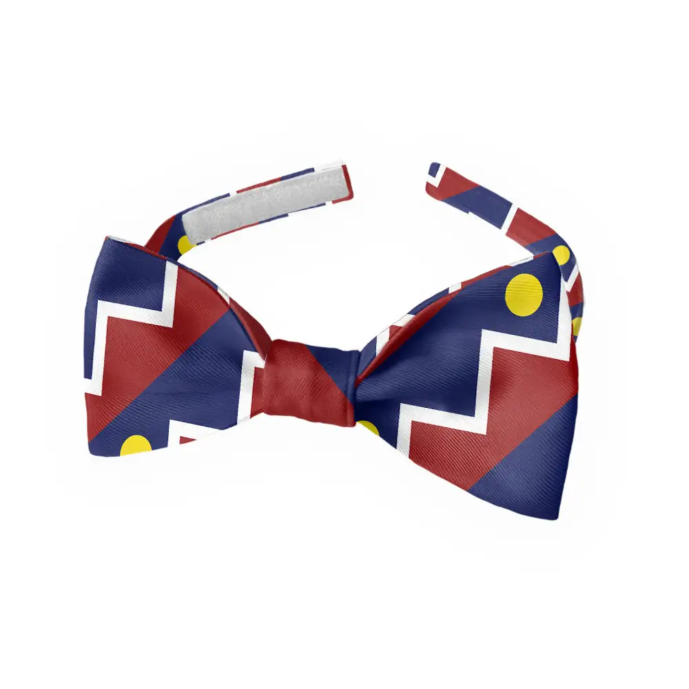Refined Flag Motif Bow Tie