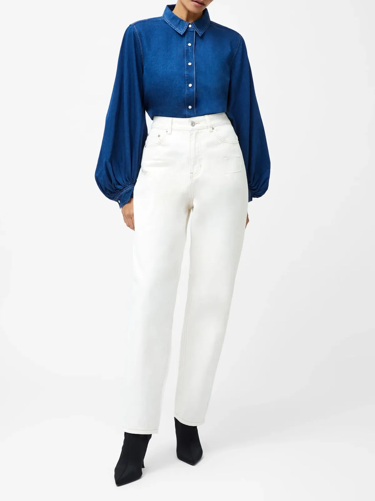Soft Breathable Cotton Balloon Sleeve Shirt