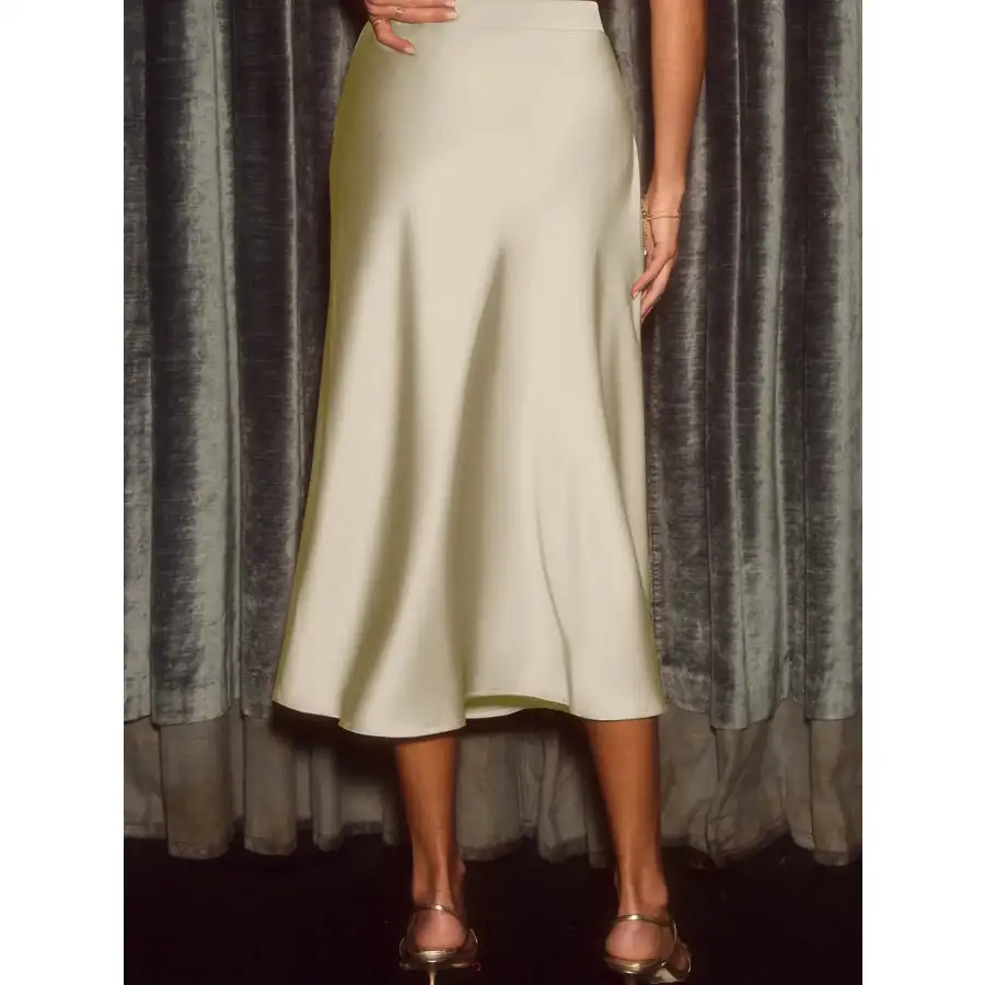 Satin Midi Skirt