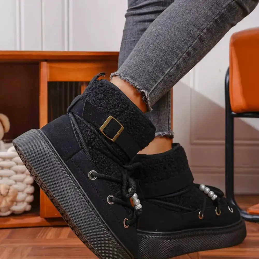 Refined Lace-Up Platform Boots
