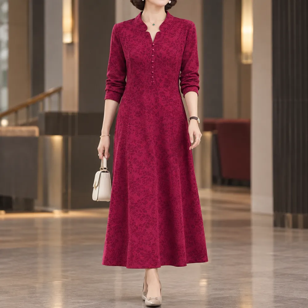 Contemporary Refined Women's Midi Dress