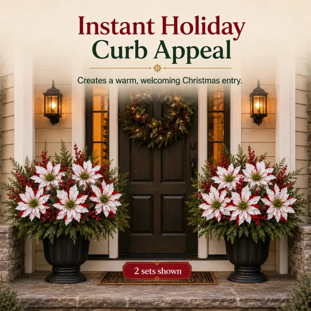 🔥Last Day 49% OFF🌺🎄Christmas Poinsettia Planter Inserts