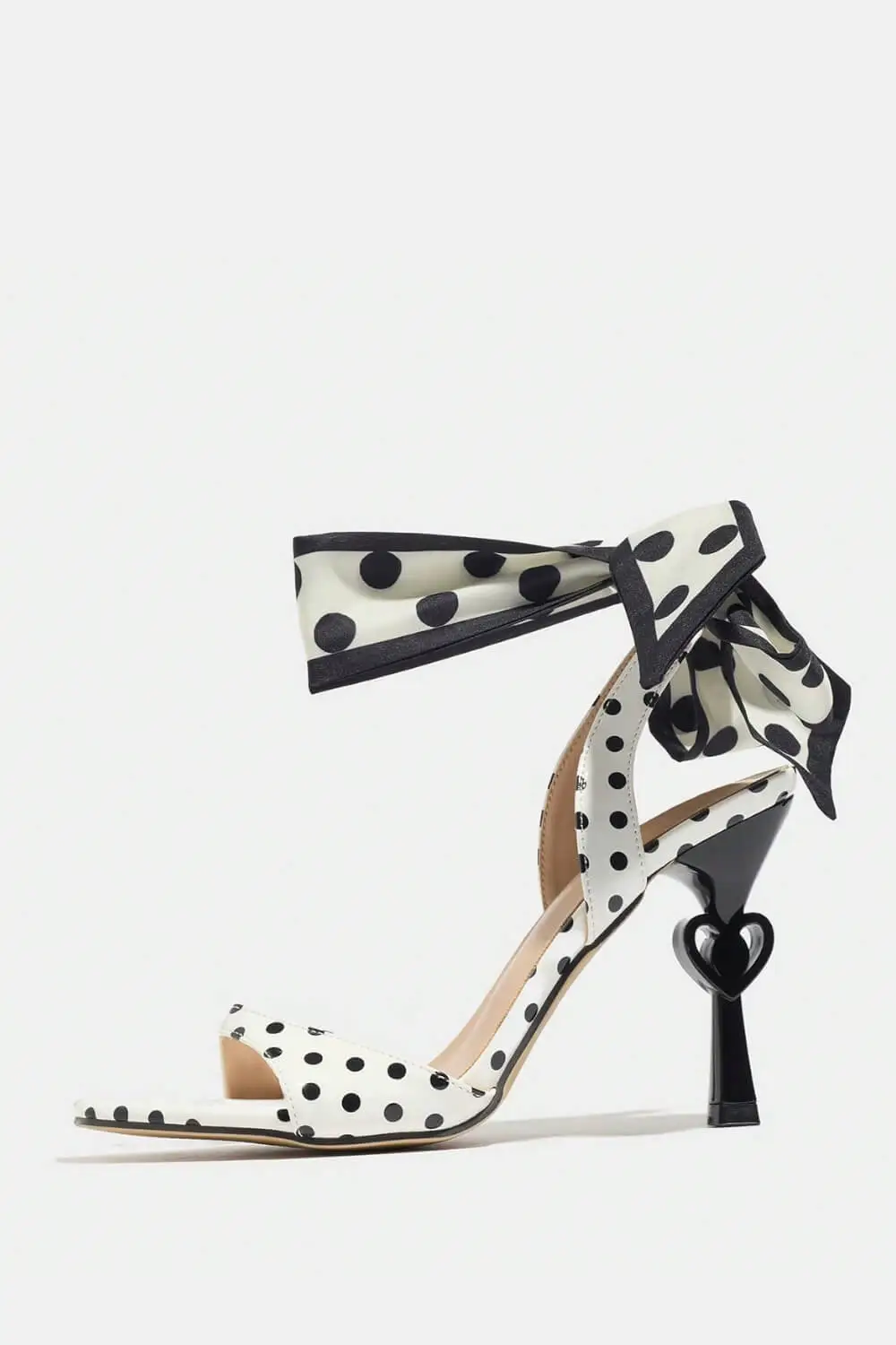 Polka Dot Lace Up Open
