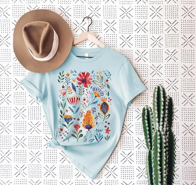 Vintage Style Wildflower T-Shirt