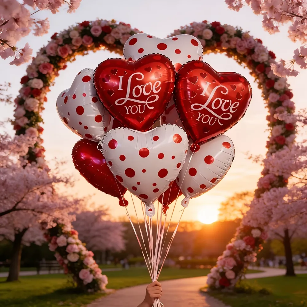 Polka Dot Heart Balloon