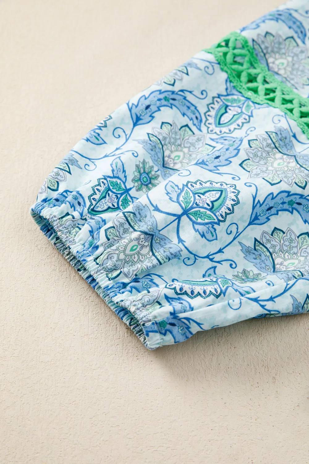 Blue Paisley Patchwork Mini Dress