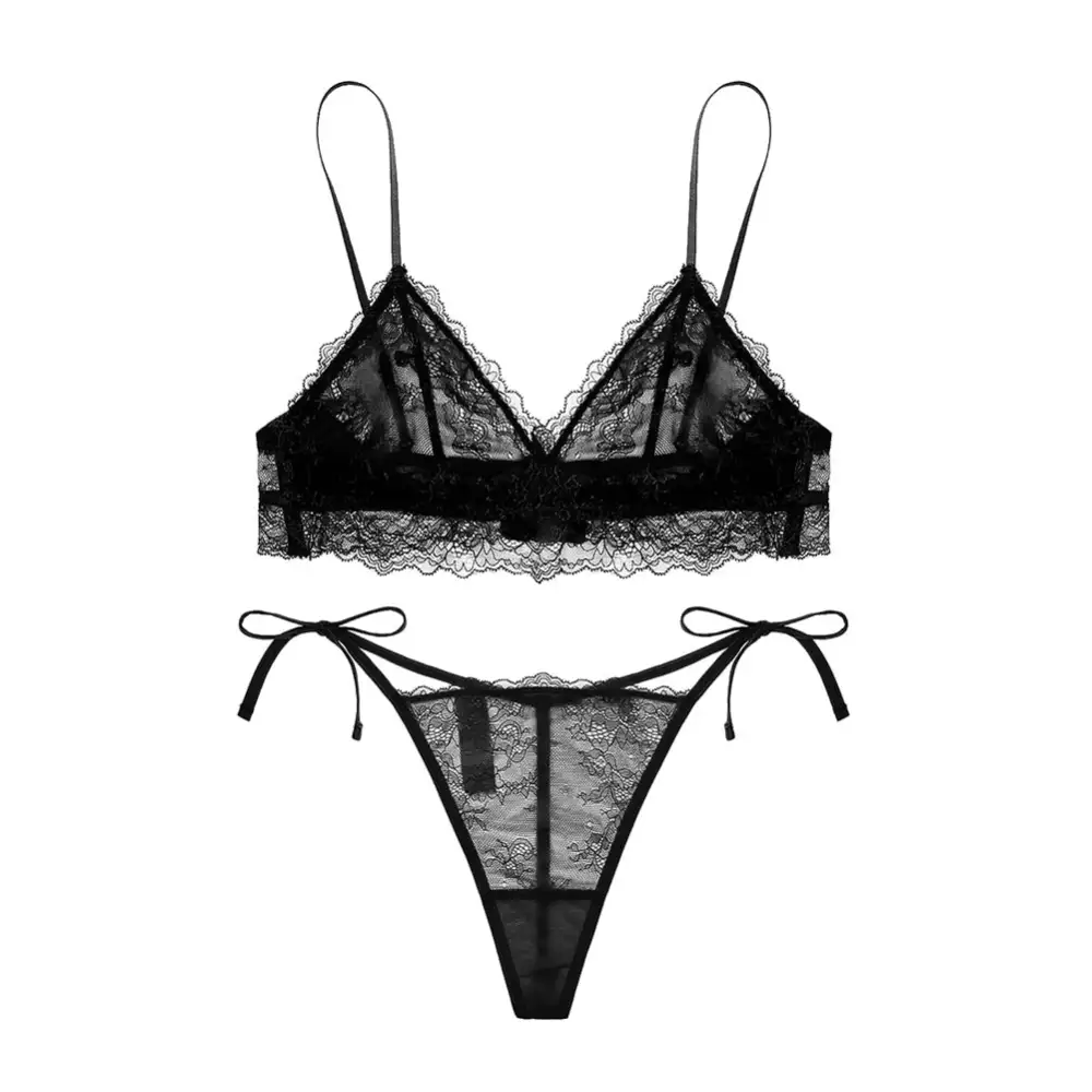 Close-Fit Lace Matching Lingerie Set