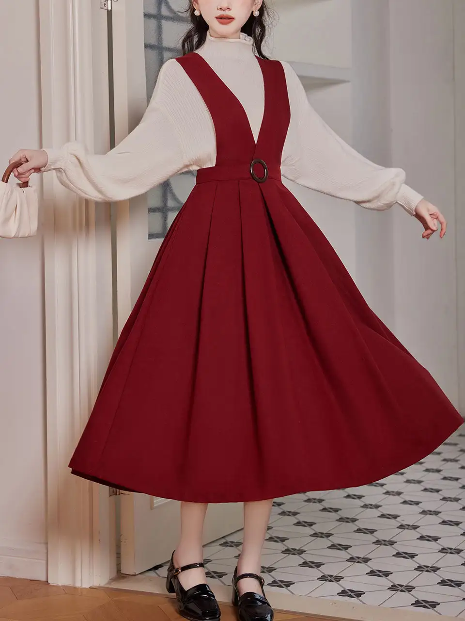 Bow Shirt Maxi Dress