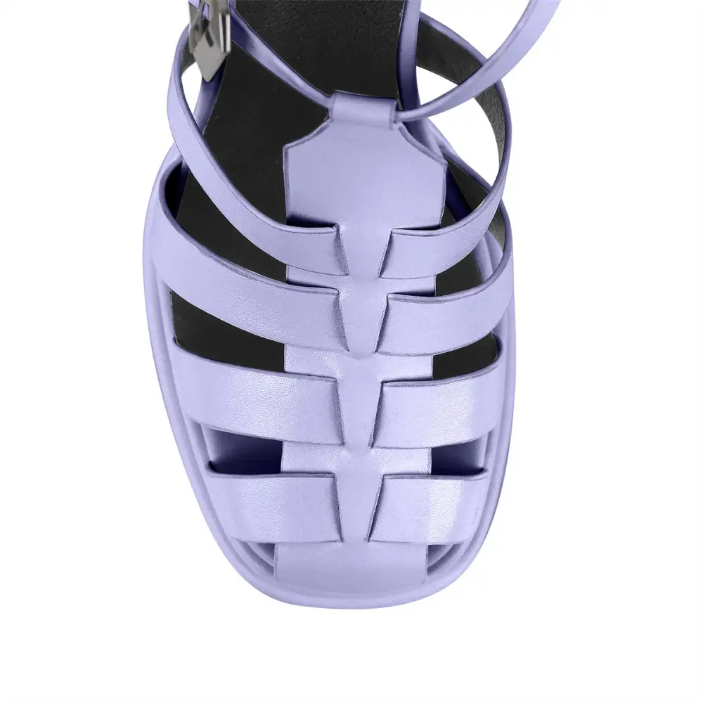 Platform Chunky High Heel Hollow Out Strappy Sandals